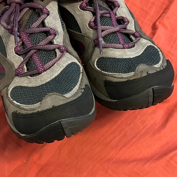 Merrell Azura Hiking Shoes Suede Mesh Lace Up Waterproof Castle Rock/Purple 8.5 - Picture 3 of 10